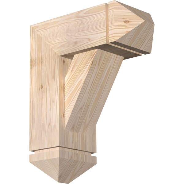 Ekena Millwork Traditional Arts and Crafts Smooth Bracket w/ Offset Brace, Douglas Fir, 7 1/2"W x 18"D x 22"H BKT0806X18X22TRA03SDF - main